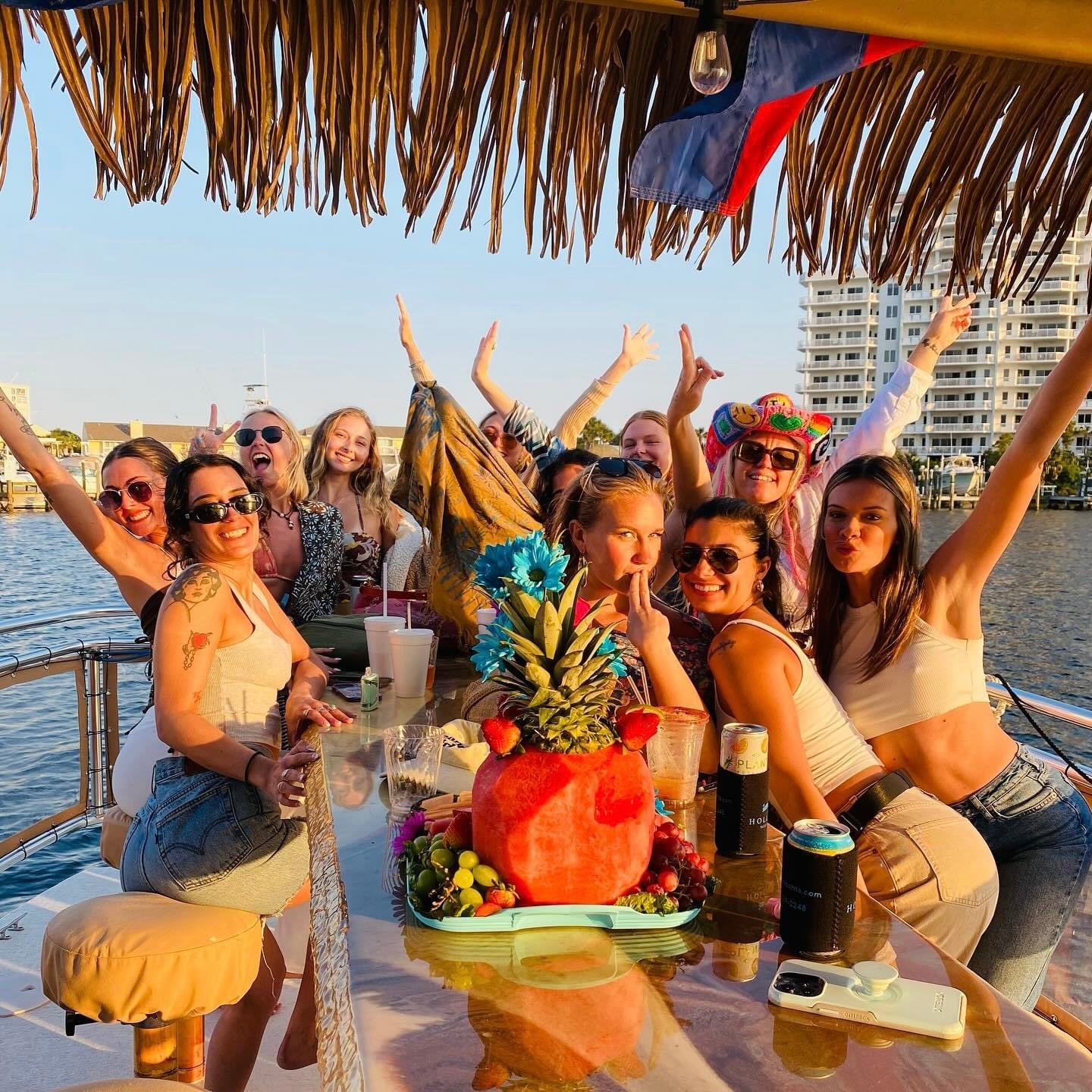 Pink Tiki Party Cruise up to 18 Passengers