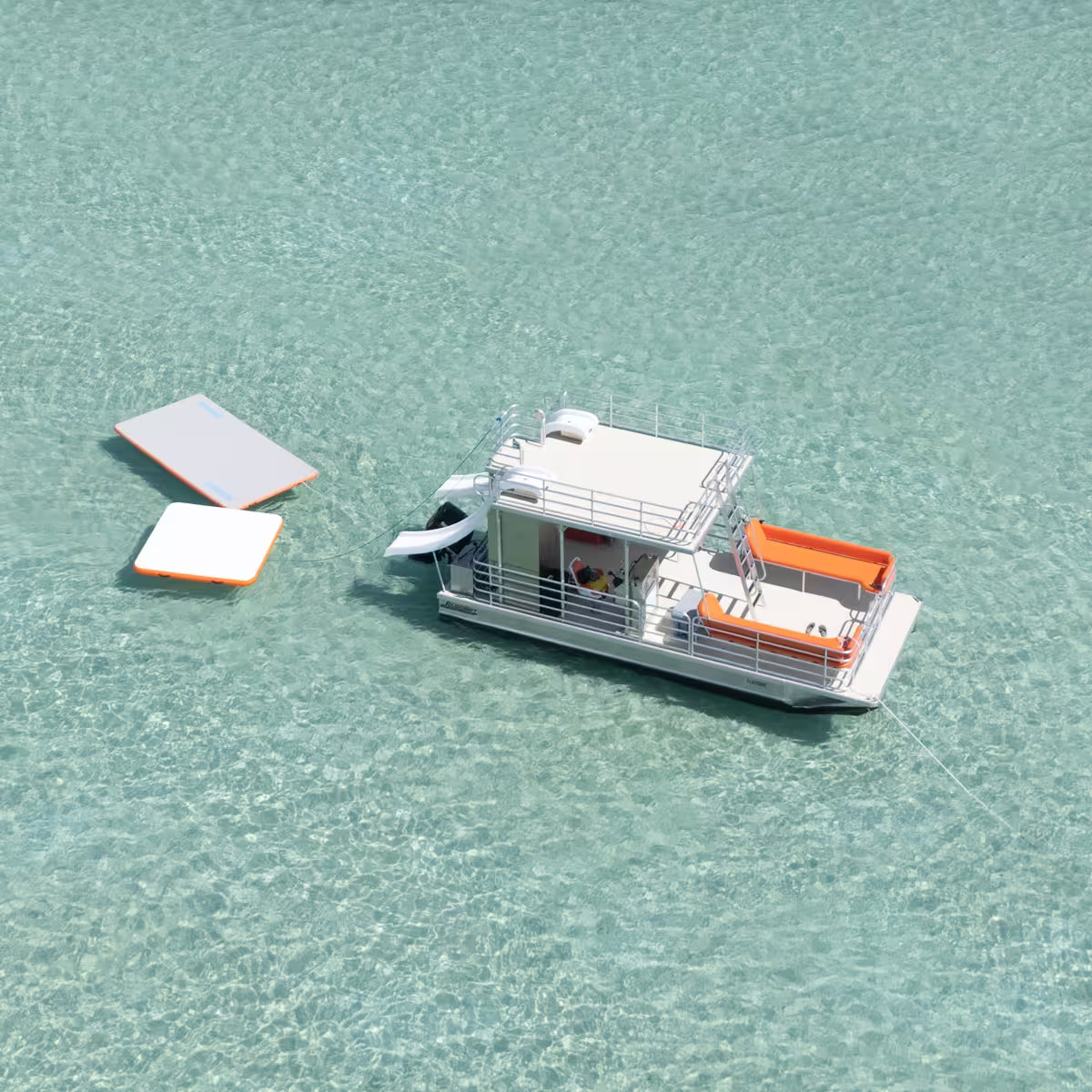 Double Slide Boat Rental with Restroom up to 12 passengers