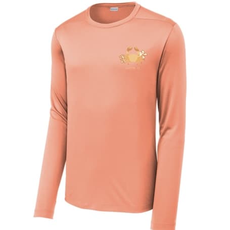 Peach Performance Crab Island Shirt