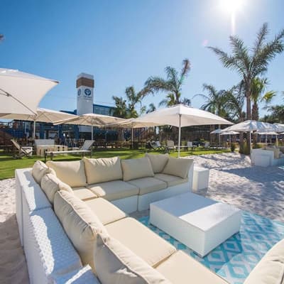 Outside seating at The Gulf on Okaloosa Island